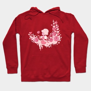 Pink Diamond with roses Hoodie